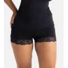 Dorina Black Eco Lace Trim Shorts