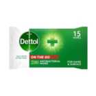 Dettol Antibacterial Wipes 2-in-1 Hands and Surfaces 15 per pack