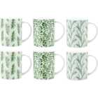 Waterside Fern Leaf Mug 6 Pack