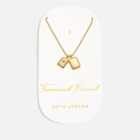 Katie Loxton Treasured Friend Carded Charm 18-Karat Gold-Plated Necklace