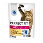 Perfect Fit Cat Complete Dry Adult 1+ Chicken 750g