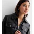 Black Leather-Look Jacket