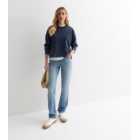 Pale Blue Anica Long Straight Comfort Stretch Jeans