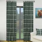 Divante Highbury Dark Green Check Curtains 183 x 168cm