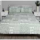 My Home Kailani King Size Sage Duvet Cover and Pillowcase Set