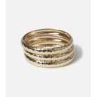 Muse 3 Pack Gold Hammered Bangles