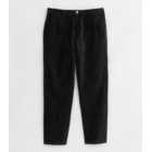 Black Panelled Straight Fit Trousers