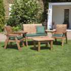 Charles Taylor 4 Seater Multi Set Companion Seat with Green Cushions