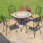 Henderson 91cm Patio Table with 4 Milton Chairs Set