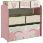 Zonekiz Zonekiz Kids Storage Units With 6 Boxes, Pink