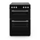 Montpellier 60cm Ceramic, Double Oven with Fan - Black