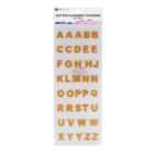 Pack of 39 Glitter Alphabet Stickers - Gold