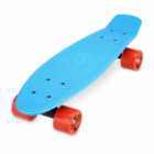 Xootz 22 inch Blue Kids Retro Plastic Cruiser Skateboard