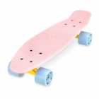 Xootz 22 inch Pastel Pink Kids Retro Plastic Cruiser Skateboard