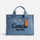 Coach Denim Cargo Logo-Embroidered Denim Tote Bag