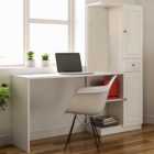 Evu GISELLE 2 Doors Single Drawer White Storage Desk