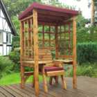 Charles Taylor Wentworth Single Seater Arbour with Burgundy Roof Cover
