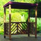 Charles Taylor Dorchester BBQ Shelter with Burgundy Roof Cover