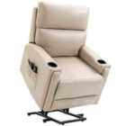 Homcom Lift Chair For Living Room, Recliner Chair With Vibration Massage, Heat