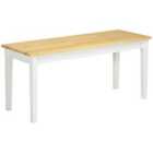 Homcom Wood Dining Bench Wooden Bench For 2 People, Natural wood effect