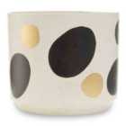 Interiors By Ph Yuri White And Gold Spotted Planter