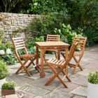 Compact Wooden Folding Dining Set