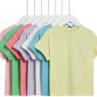 M&S Girls Cotton T-Shirts, 2-7 Years, 7 pack