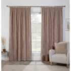 Rennes Chenille Taped Curtains - Mink / 229cm