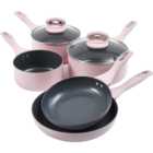 Cermalon Blush Pink Non Stick Aluminium Cookware Set of 5