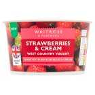 Waitrose Strawberries & Cream West Country Yogurt, 150g