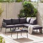 Asia 5 Seater Grey Outdoor Sofa Set