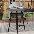 Outsunny Grey Rattan Side Table