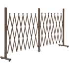 Outsunny Dark Brown Scissor Grid 3 x 13ft Expanding Trellis Fence Panel