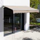 Outsunny Beige Retractable Manual Awning 4 x 2.5m