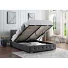 Home Treats Ottoman Storage Bed With Mattress King Size 5Ft Dark Grey