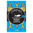 Fish 4 Ever Whole Sardines in Organic Sunflower Oil 120g