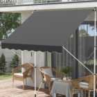 Outsunny Grey Retractable Awning 2 x 1.5m