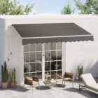 Outsunny Grey Retractable Awning 3 x 2m