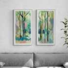 Set of 2 Romantic Forest Framed Prints