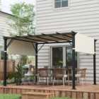 Outsunny Cream White Pergola Replacement Canopy 2 Pack