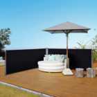 Outsunny Black Steel Frame Double-Sided Retractable Awning 6 x 1.8m