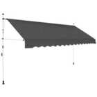 Berkfield Manual Retractable Awning 400 cm Anthracite