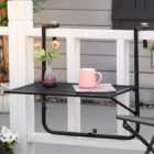 Outsunny Black Balcony Hanging Table
