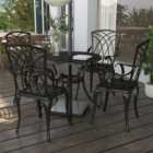 Outsunny 4 Seater Garden Dining Set Brown