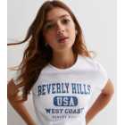 Girls White Beverly Hills Logo T-Shirt