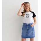 Girls Blue Denim Mini Cargo Skirt