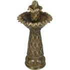 Outsunny 2 Tier Freestanding Brown Flower Water Feature with Electric Pump