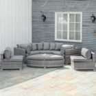 Outsunny 6 Seater Grey Rattan Wicker Sofa Lounge Set