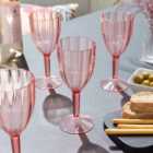 Pretty Pink Wine Glass