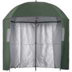 Outsunny Green Parasol with Side Panel 2m